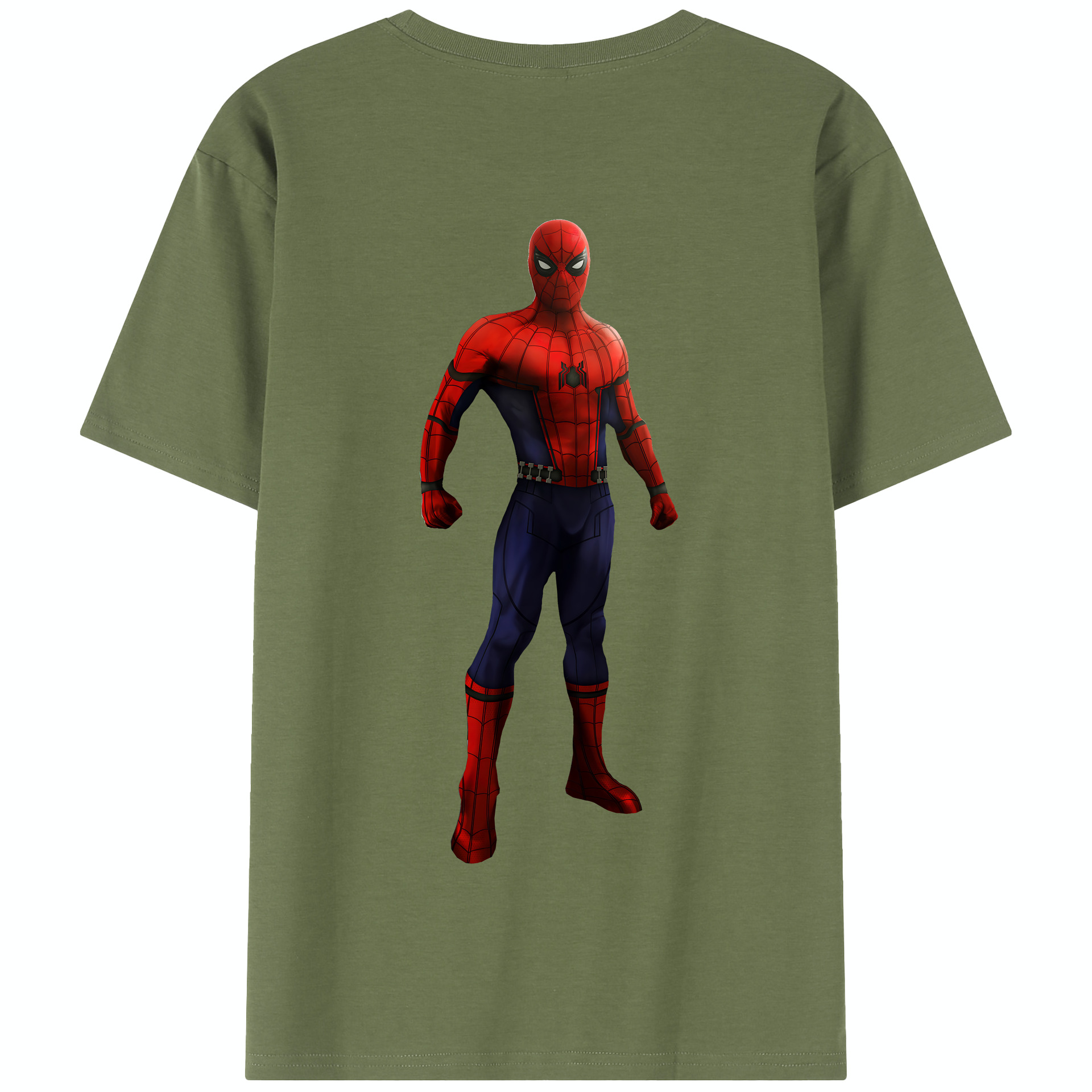 （画像用） Spider Man スパイダーマン 綿100％半袖Tシャツ（背面プリント）
